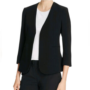 Theory Lindrayia Wool Blazer Open Front Tailored Office Sz 4